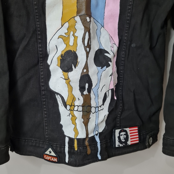 Jack & Jones Denim hand painted jacket - Picture 2 of 11
